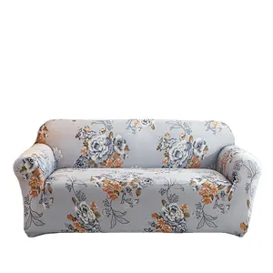 Polyester Spandex Gedrukt Stretch Breien Universele Couch Protector Sofa Cover Leveranciers Voor Home Decoratie