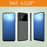 Smartphone Senior D65 4G Layar 6.528 Inci Ponsel Android Dual SIM LCD Hitam