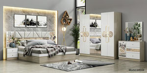 Economic Bedroom Set Furniture Bedroom Wardrobe Dresser <strong>Mirror</strong> Queen Bed Bedside Table Modern Furniture Set - Product Image 5