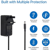 Adaptateur secteur AC/DC 12V 2A avec prise UK, chargeur mural 5V 1A pour routeur CCTV, alimentation haute efficacité