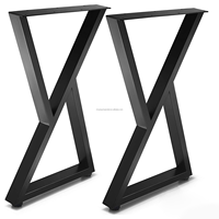 Pieds de table rectangulaires modernes, pieds de table en acier, pieds de table en fonte, pieds de table plats en métal acier