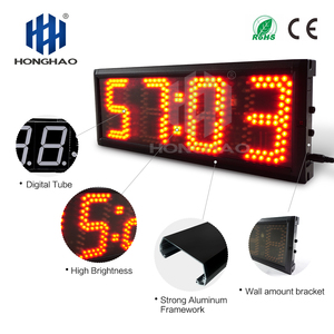 Hong Hao ตัวจับเวลา LED แบบนับถอยหลัง LED ครึ่งในร่มแบบดิจิทัล<span class=keywords><strong>4</strong></span>ตัวสำหรับสนามกีฬาขนาด5นิ้ว - Product Image 4