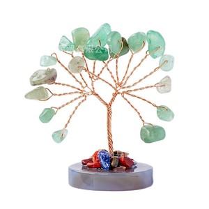 Natural <b>Crystal</b> <b>Tree</b> Of Life Agate Base Mini Decorative Ornament For Home Desktop Gift Collection Craft - Product Image 5