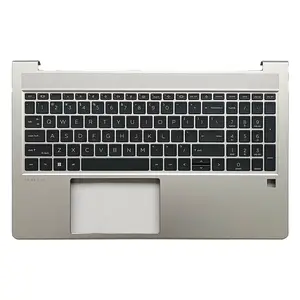 HP Probook 450 G8 455G8用キーボードタッチパッドアセンブリシルバー付きM21742-001パームレスト