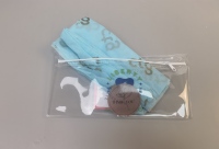 Sacs à fermeture éclair en PVC personnalisés avec valve et poche pour carte de visite pour le rangement de brosse à dents dentaire