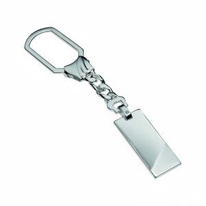 Portachiavi in Argento 925 Ciclamino, Catena Portachiavi in Metallo dal Design Classico - Product Image 2