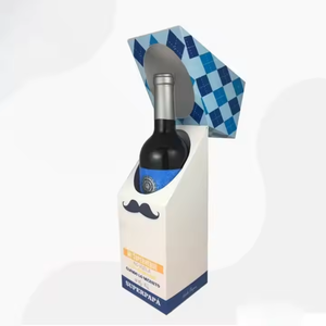 Caja de papel Kraft blanca con logotipo personalizado, embalaje ecológico para vino tinto, paraguas, termo, taza y leche para caja de regalo - Product Image 5