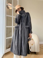 Manteau en fourrure de vison pour femmes 100% Manteau en peau de vison véritable naturel pour femmes
