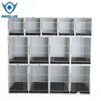 Cage à chien multifonctionnelle en acier de grande taille, chenil en acier inoxydable, classique, solide, avec bouton-pression, plateau en plastique