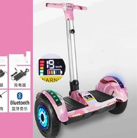 Hoverboard auto-équilibrant de 10 pouces avec poignée télescopique A8 Hoverboard