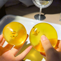 Jelly Vaseline Clear Golden Squeeze Ball Toy With Bee Ornament TPR Vaseline Mochi Feel Fidget Stress Relief