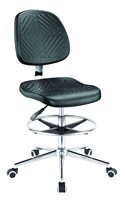 Tabouret de laboratoire réglable de haute qualité chaise d'hôpital en PU antistatique/chaise ESD rotative