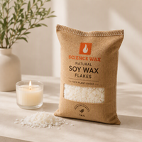 Flocons de cire de soja pure à 100 % pour la fabrication de bougies parfumées, aromathérapie artisanale, matière première en vrac, 25 kg