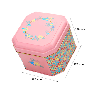 Tùy chỉnh tám mặt tinplate <span class=keywords><strong>container</strong></span> Stackable bát giác Jar kẹo Caddy trà bao bì hình bát giác kim loại có thể hình bát giác hộp thiếc - Product Image 6