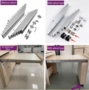 Binario di guida per tavolo pieghevole estensibile in alluminio per impieghi gravosi meccanismo da tavolo estraibile - Product Image 3