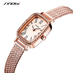 Reloj de Pulsera de Cuarzo Cuadrado Mini de Lujo para Mujer, Caja de Oro Rosa, Resistente al Agua - Product Image 4