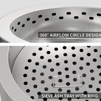 Exportations – Nouvelle Brasero/Barbecue d'extérieur pliable sans fumée pour jardin, avec cadre et cendrier en acier inoxydable pour divertissement extérieur