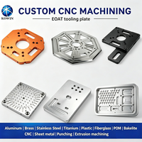 Plaque d'outillage CNC en aluminium sur mesure 5052 6061 7075 avec trous de centrage filetés pour l'assemblage de dispositifs de maintien industriel