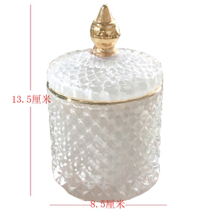 Lọ Nến Màu Pha Lê Chuông Thủy Tinh Hình Lục Giác Màu Hồng Nhạt Nhạt Màu Pastel Kỳ Lạ Nhỏ Tuyệt Vời - Product Image 6