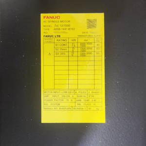 Motor de Husillo AC FANUC A06B-1447-B153 Probado - Product Image 2