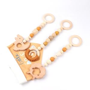 3pcs Baby Play Gym Stroller Rattle <strong>Toy</strong> Wooden <strong>Pram</strong> Infant <strong>Toys</strong> Activity Gym <strong>Hanging</strong> Grasping Teether Pendant <strong>Toy</strong> for Baby - Product Image 4
