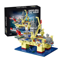 1962 PCS STEM Kit de construction de plate-forme pétrolière en haute mer pour enfants jouet éducatif de bricolage avec caractéristiques de sous-marin et d'exploration océanique