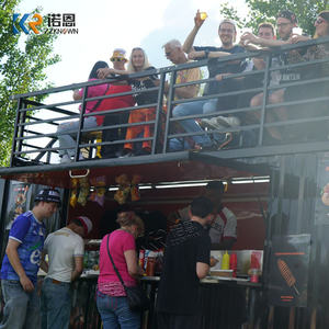 Ristorante Container a Due Piani, Food Truck Container, Caffetteria con Posti a Sedere sul Tetto, Cucina Mobile Container Standard UE - Product Image 4