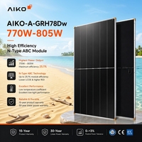 Panneau solaire double vitrage Aiko STELLAR 780W 790W 800W AIKO-A-GRH78DW, cadre noir, panneau photovoltaïque