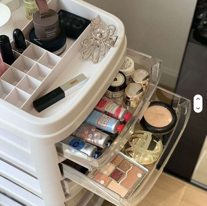 Chariot de rangement multi-niveaux pour cosmétiques et produits de soin, à roulettes, grande capacité, pour salons de beauté et de manucure - Product Image 4