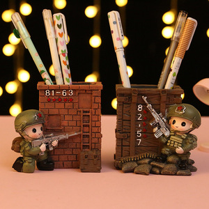 Figura Decorativa de Resina de Soldado Militar Creativo, Portaplumas, Decoración de Escritorio, Regalo - Product Image 2