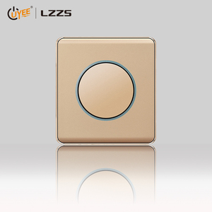 Vàng sang trọng Dot chuyển đổi anh tiêu chuẩn 220V Max Điện áp 13A Max hiện tại Electroplated Vòng thiết lập lại chuyển đổi <span class=keywords><strong>push</strong></span> <span class=keywords><strong>button</strong></span> tường chuyển đổi - Product Image 1