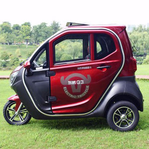 1500W Volwassen 3-wiel 3-persoons Kleine/mini Volledig Gesloten Langzaam Rijdende Elektrische Driewieler Elektrische Passagiers Scooter Voertuig/auto Te Koop - Product Image 3