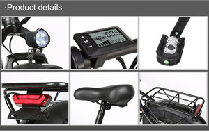 Vélo électrique pliable LOTDM200 avec roues de <span class=keywords><strong>20</strong></span> <span class=keywords><strong>pouces</strong></span>, batterie au lithium 48V 10.4Ah, vélo électrique pliable - Product Image 3