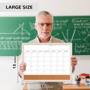 Khung Gỗ Từ Khô Xóa Bảng Hàng Tháng Lịch Bảng Cho Tường Lịch Bảng Thông Báo Hội Đồng Quản Trị - Product Image 6