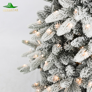 Árbol de Navidad de nieve personalizado PE PVC Material para todo tipo de clima Árbol de Navidad verde Soporte OEM Decoración para interiores y exteriores - Product Image 5