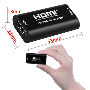 4K Cho <span class=keywords><strong>HDMI</strong></span> <span class=keywords><strong>Repeater</strong></span> <span class=keywords><strong>Extender</strong></span> Booster Khuếch Đại Tín Hiệu 40 Mét Cáp Nữ-to-Nữ Kết Nối TV Đa Phương Tiện 1.4B Màu Đen - Product Image 3