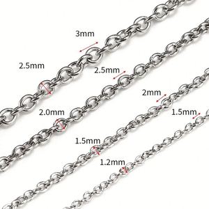Chaîne de base en acier inoxydable électroplaqué en forme de O pour collier et bracelet DIY, tendance, personnalisable, pour le commerce international - Product Image 2