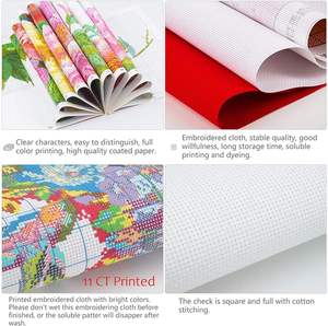 Punto de <span class=keywords><strong>Cruz</strong></span> pequeño fresco creativo estampado floral serie <span class=keywords><strong>diez</strong></span> perfecto sala de estar decoración pintura DIY tela bordado Kit - Product Image 6