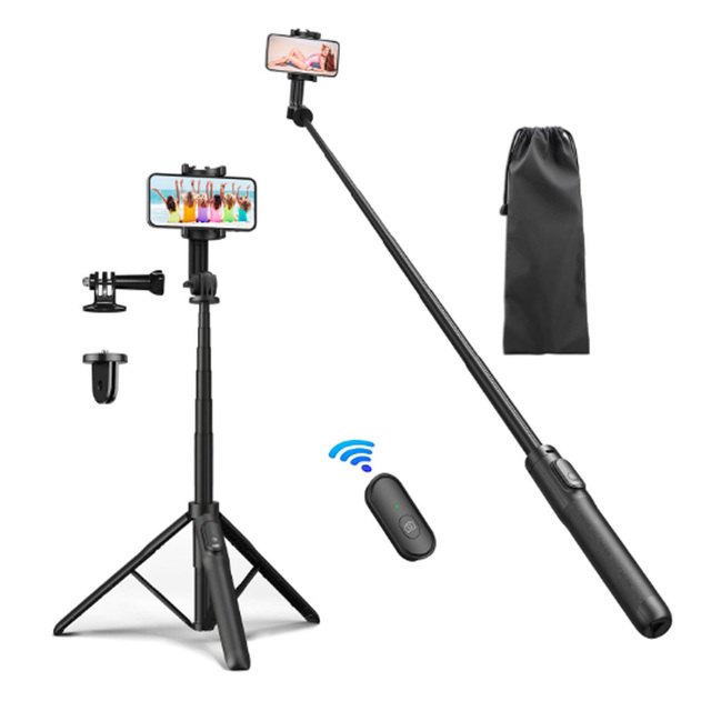 1.5m High Selfie Stick Aluminum Alloy Tripod Selfie Stick Phone Holder Shutter Remote Control Selfie Stick Tripod