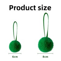Nouveaux ornements de Noël en peluche à suspendre, boules moelleuses DIY, pendentifs pour décorations d'arbre de Noël, pompons en fausse fourrure de lapin Rex