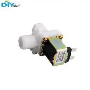 G1/2 "AC220V électrovanne en plastique connecteur de filetage externe mâle Angle Vertical N/C avec entrée de pression électrovanne d'eau