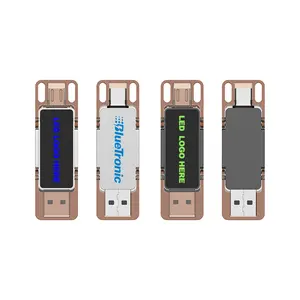 Nouveau design de flash USB OTG UTC242 Flip Type-C LED USB logo de marque LED personnalisé