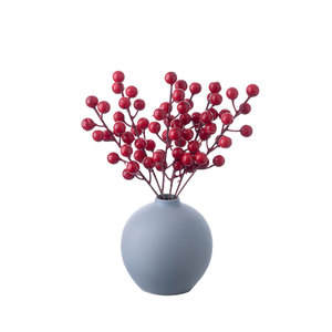 Bon marché Décoration de Noël artificielle <span class=keywords><strong>en</strong></span> mousse pics de fruits artificiels branche tiges rouges - Product Image 1