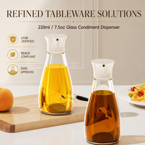 Bouteille à condiments en verre créative de 220 ml (7,5 oz) pour la cuisine et la maison, idéale pour l'huile, le sel, la sauce, le <span class=keywords><strong>vinaigre</strong></span> - Product Image 3