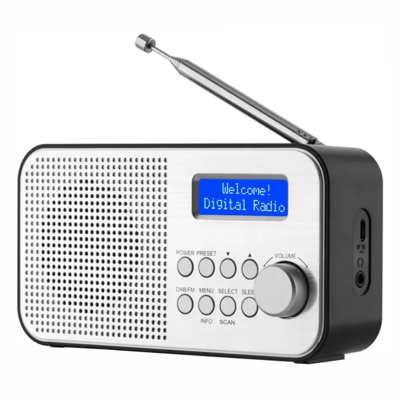 Jenmart AAC License Hot Cheap Best Alarm Clock Digital Home Wireless Bluetooth Dab-Radio Portable DAB Radio
