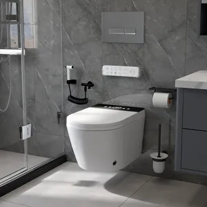 Bac à litière automatique pour <span class=keywords><strong>chat</strong></span> autonettoyant extra large toilette en céramique standard d'une seule pièce bidet électrique commode murale toilette intelligente - Product Image 2