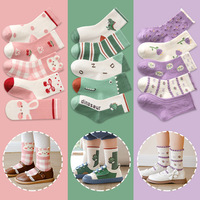 Jingwen vente en gros de chaussettes de bébé mignonnes en coton de haute qualité classe A avec bouche ample et dessin animé