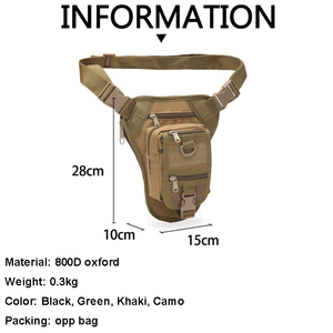 QXMOVING Sac de jambe et de taille étanche pour moto en tissu Oxford avec fermeture éclair antivol, sac bandoulière pour sports de plein air, voyage, course à pied et cyclisme - Product Image 5