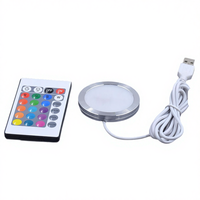 Lampe LED ronde avec prise, kit de lampe LED RGBW 001, lumière USB réglable à 17 couleurs pour kit de lampe LED Bambu Lab 001 Makerworld MH001
