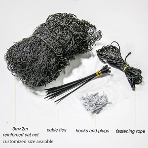 New Đen <span class=keywords><strong>nylon</strong></span> với dây thép không gỉ ban công cửa sổ bảo vệ mèo mạng lưới an toàn - Product Image 3